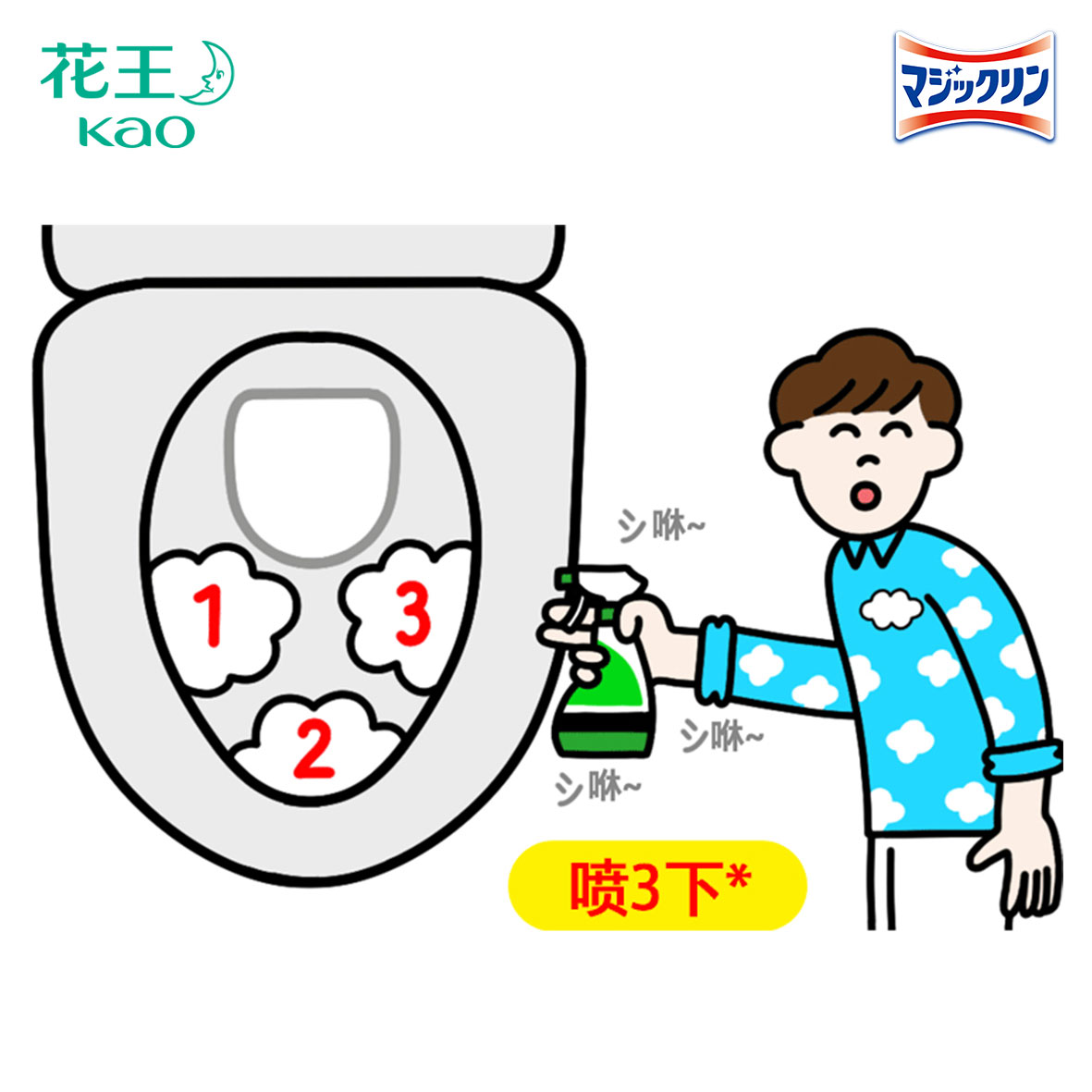 【花王家清】进口洁厕灵马桶清洁剂除垢除菌玫瑰香薄荷香