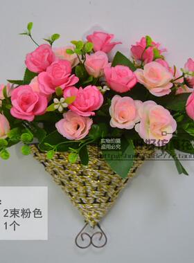 玫瑰仿真花套装干花客厅墙面吊挂