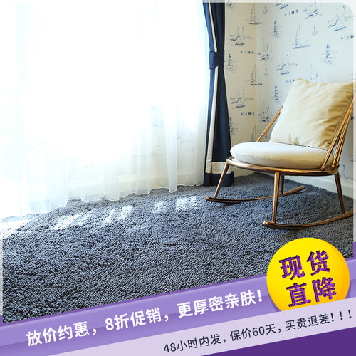 锦川厚密雪尼尔蕾娜丝客厅卧室卫浴床边满铺沙发垫飘窗可定制地毯 - 图2