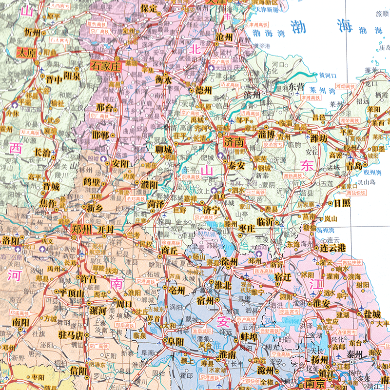 2024全新版 中国高铁地图 挂图 全面高清 高铁路线 高速铁路运营 防水覆膜 家用办公实用装饰 - 图2