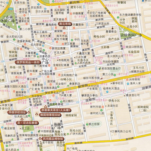 绥芬河市旅游交通图 新版  景点交通旅游图 - 图0