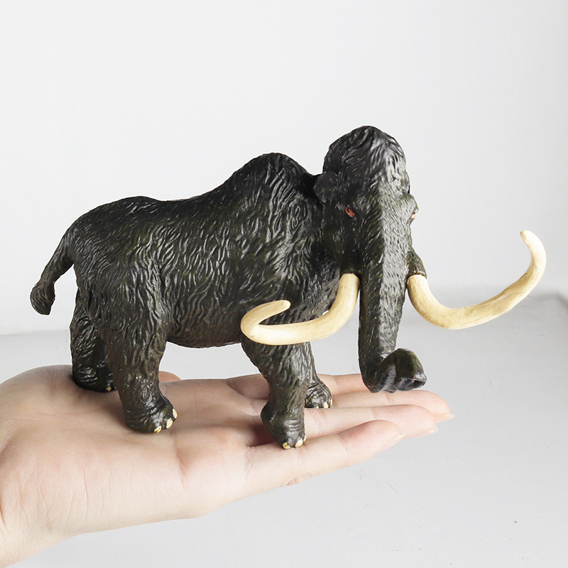 仿真野生大象动物模型套装非洲象猛犸象塑胶实心手办生日礼物玩具-图1