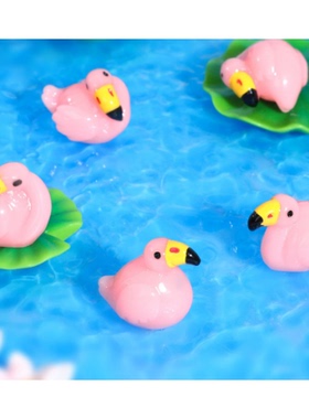 立体树脂仿真小动物造型火烈鸟 桌面车载摆件DIY饰品配件挂件配饰