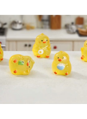 小鸡新款立体摆件造型夜光造型DIY配饰微景观造景小动物树脂配件