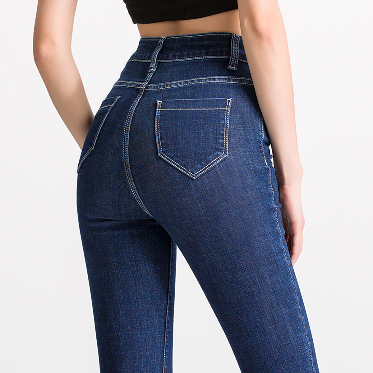 真维斯秋装新款显瘦高腰韩版九分裤 真维斯时尚牛仔裤