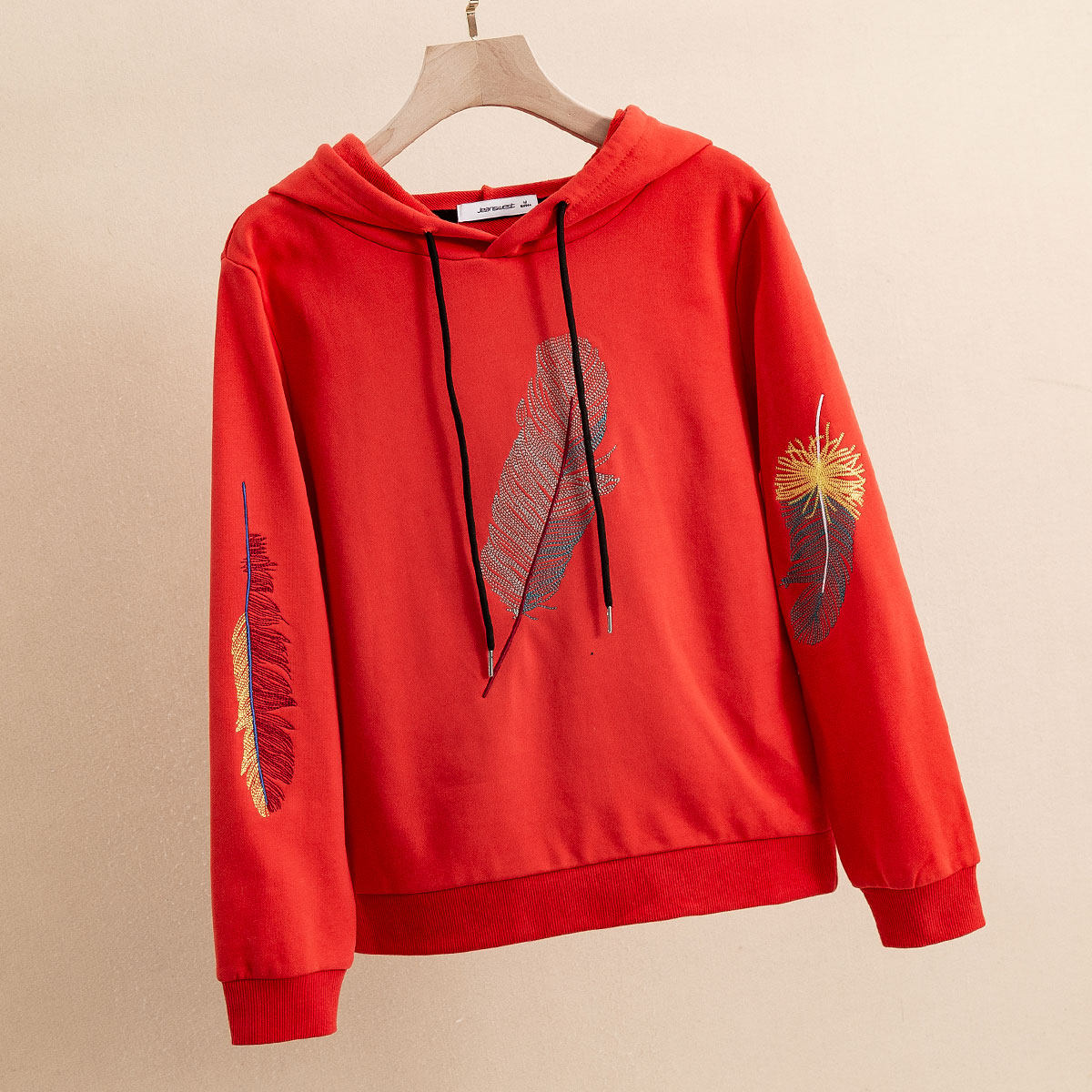 真维斯秋新品潮流韩版女款绣花卫衣 真维斯时尚卫衣/绒衫