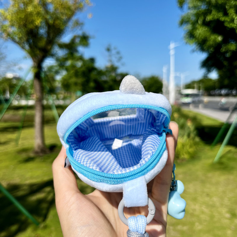 棉花娃娃痛包手机小灵通窗口透明挂脖耳机零钱收纳包卡套创意礼物,淘宝优惠券,粉丝福利购,淘宝优惠卷