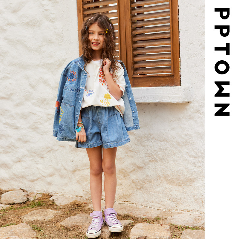 女童短裤夏薄款2025新款儿童洋气凉感五分裤宽松休闲牛仔女孩裤子,淘宝优惠券,粉丝福利购,淘宝优惠卷