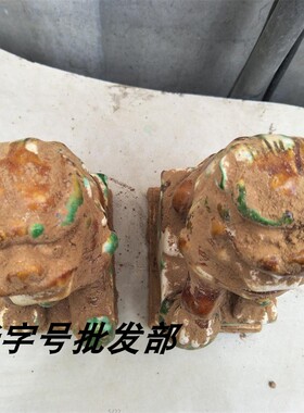 唐三彩狮子陶瓷摆件 蓝五彩 客厅镇宅摆件 古玩 古董老物件老瓷器