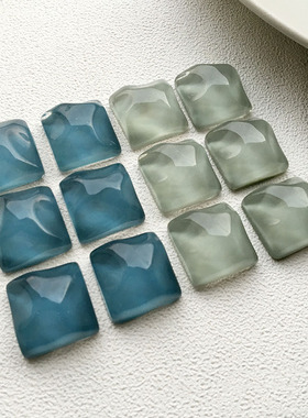 复古几何方形不规则水波纹金箔树脂贴片diy耳钉耳环手机壳材料