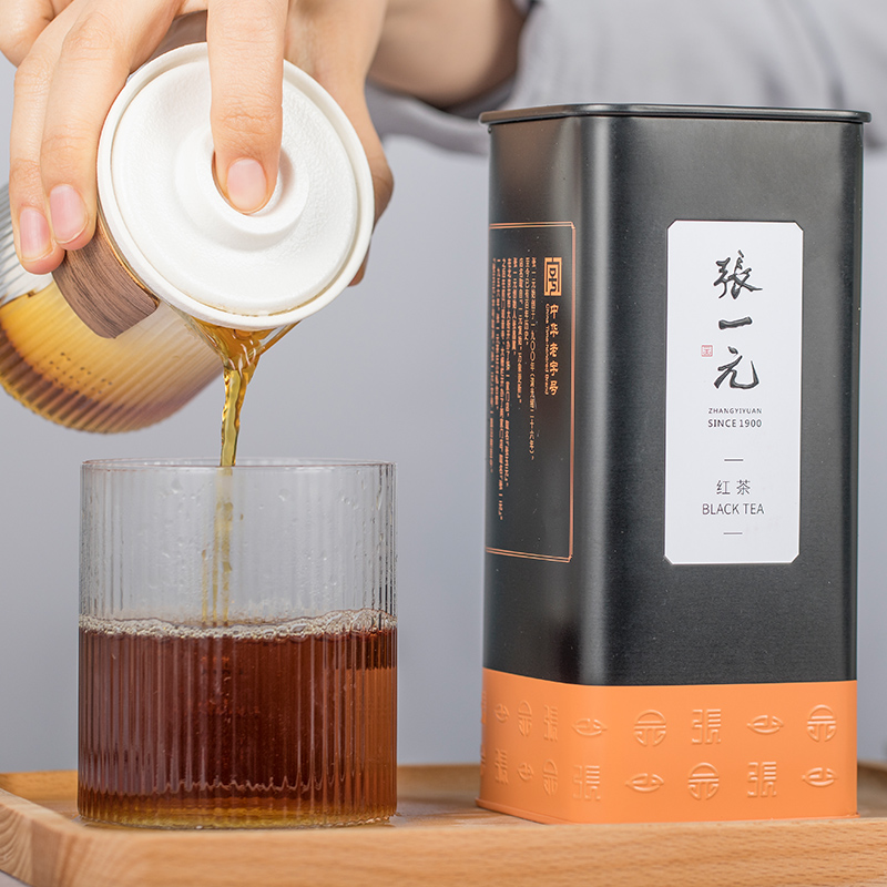 张一元茶叶红茶（尚品）滇红工夫红茶春茶新茶浓香型特级120g罐装 - 图3