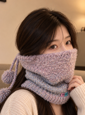 秋冬两用护耳保暖针织帽女款