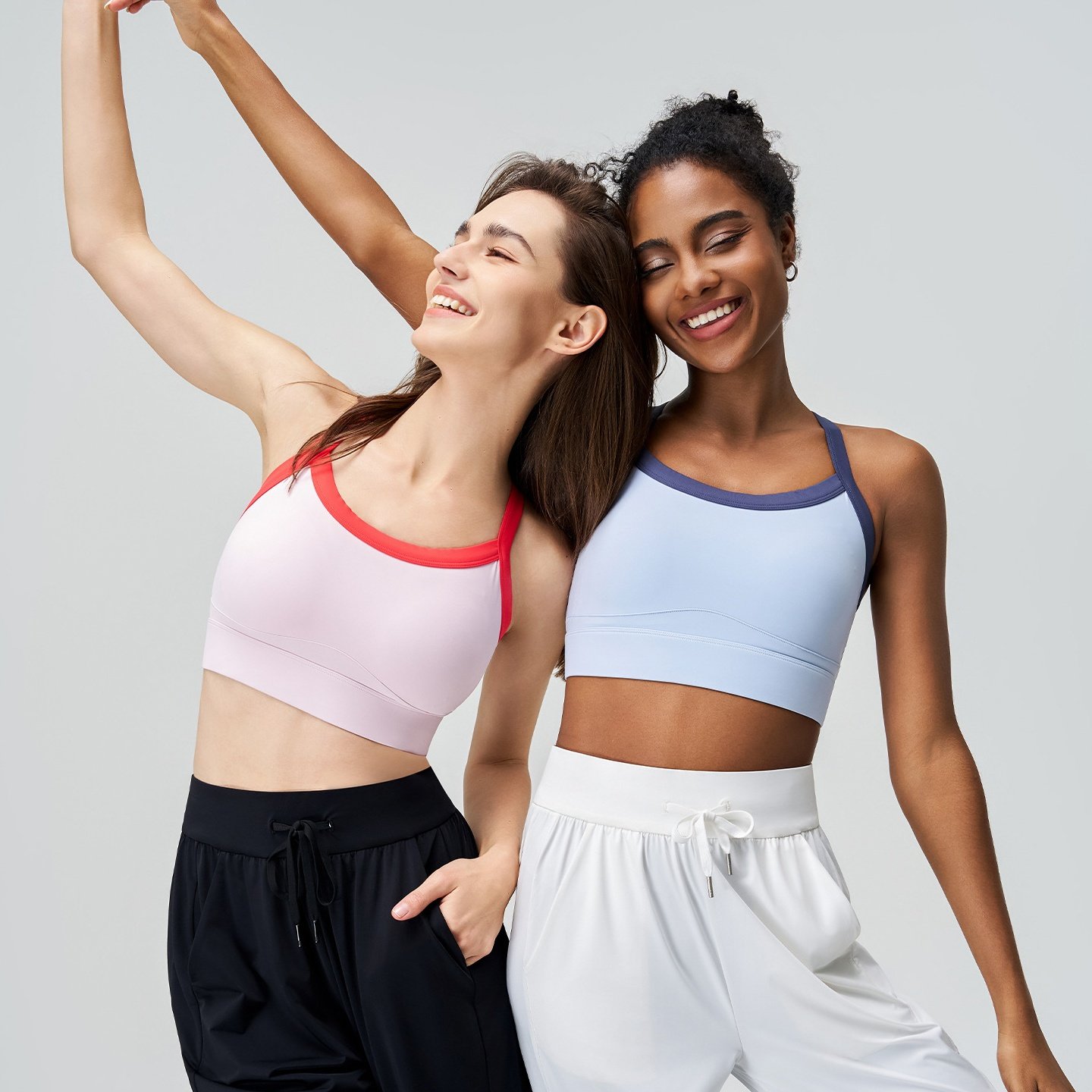 瑜伽拼色运动内衣一体杯高强度防震防走光外穿交叉美背瑜伽内衣夏,淘宝优惠券,粉丝福利购,淘宝优惠卷