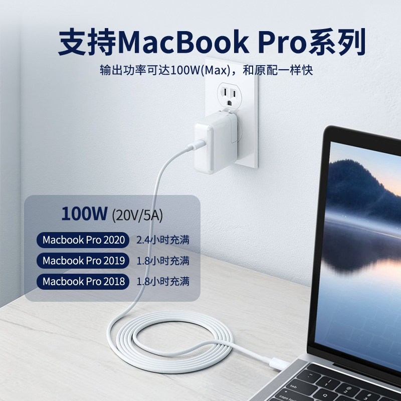 适用于macbook pro电脑ipad手机switch双typec数据线pd快充ctoc充电器线双头公对公 - 图0