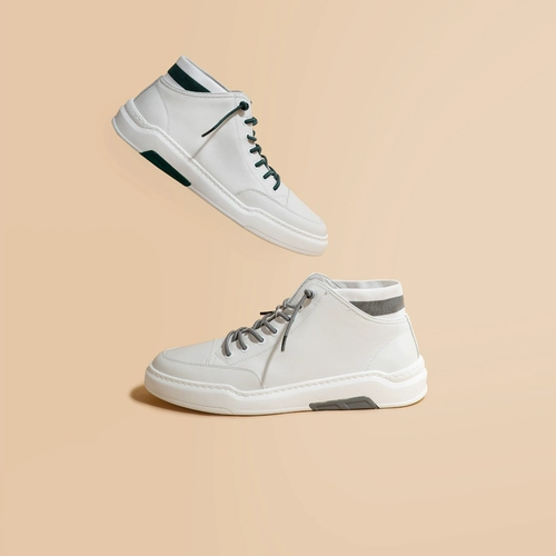 森达时尚运动风休闲高帮板鞋男短靴ZZBT2DD0