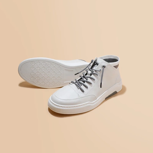 森达时尚运动风休闲高帮板鞋男短靴ZZBT2DD0