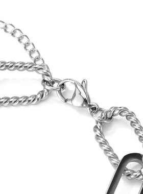 麻花可调节钛钢手环