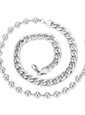 可调节拼接钛钢项链