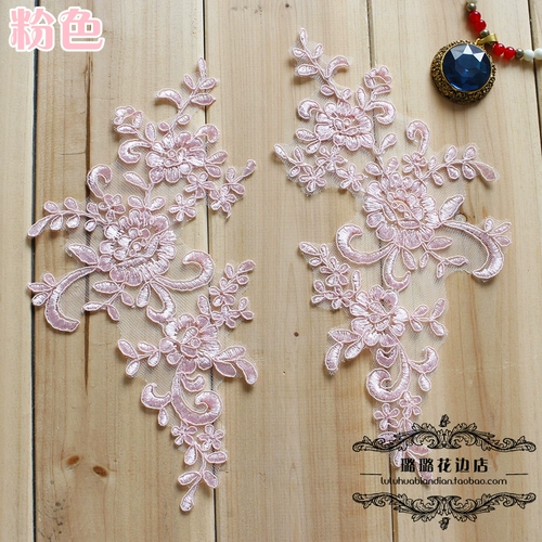 Наклейка ручной работы, кружевной аксессуар для волос для невесты, с вышивкой, DIY