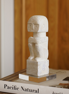 抽象人形实木客厅摆件手工雕刻