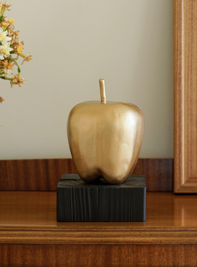 金色苹果摆件，平安祝福软装饰品