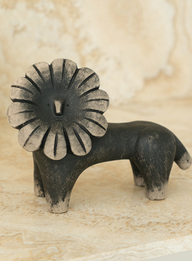 创意太阳花狮子，水泥手工艺制作