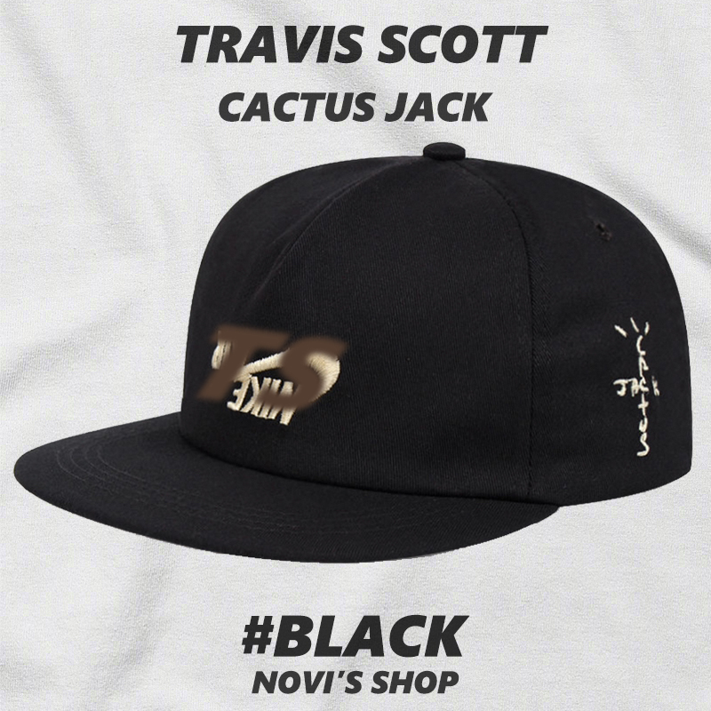 倒钩TravisScott潮牌联名板帽嘻哈帽平沿帽cactusjack仙人掌帽子-图0