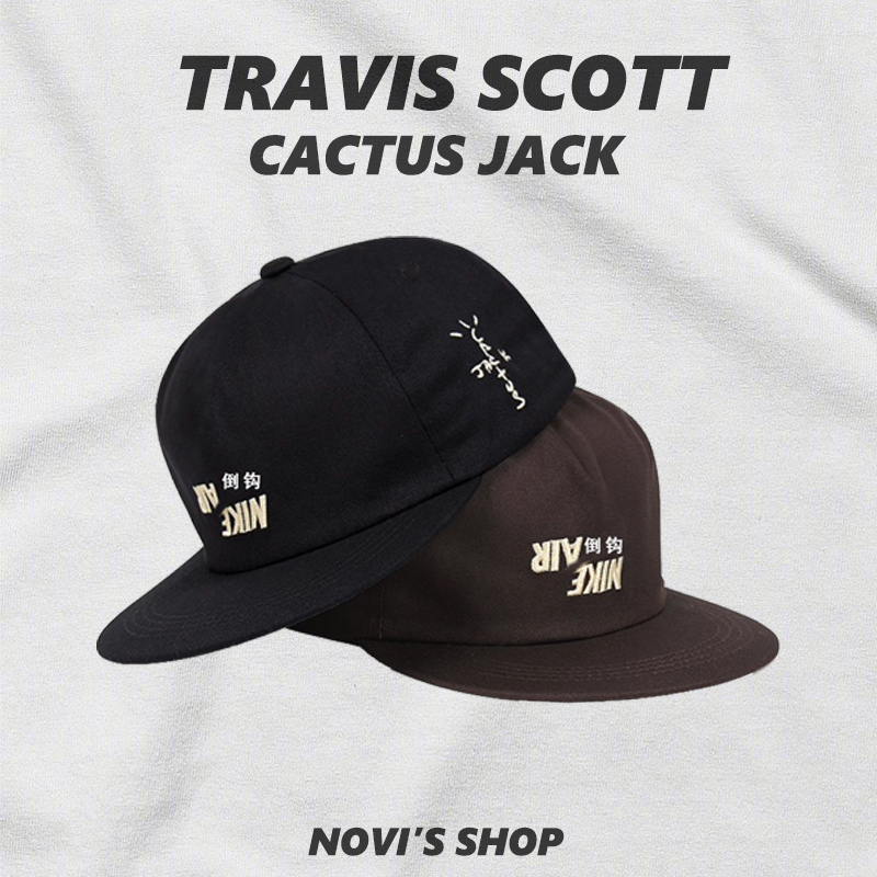 倒钩TravisScott潮牌联名板帽嘻哈帽平沿帽cactusjack仙人掌帽子-图2