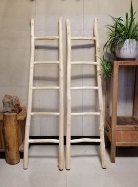 原木置物架道具树枝复古