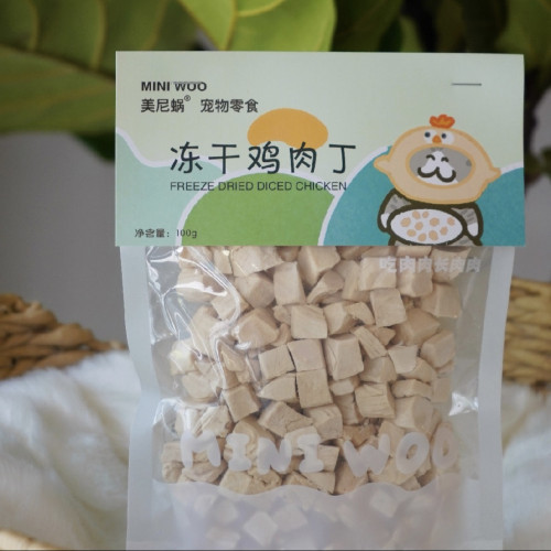 美尼蜗猫咪纯鸡肉冻干丁原生肉粒高蛋白挑嘴猫狗都爱零食鸡肉丁 - 图2