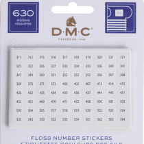 French DMC original dress cross embroidered special tool line number 630 color line number sticker with new 35 colors