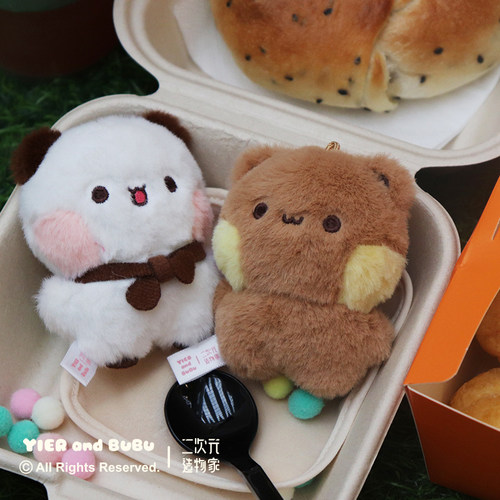 一二布布原创毛绒挂件磁铁贴贴包包挂件玩偶公仔书包挂饰情侣配饰 - 图2