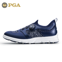 PGA Breathable Golf Mens Sneakers Knob Laces Shock-Shock Midsole Anti-Slip Fixed Shoe Nails