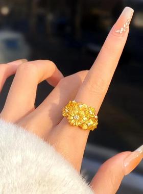 古法金包银繁花锦簇花仙子戒指