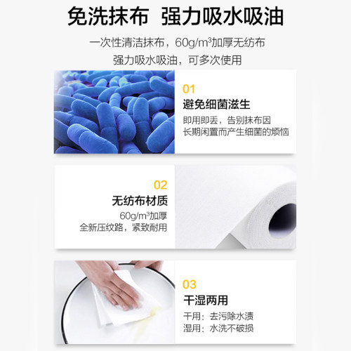 老板家务厨房一次性干湿两用多功能清洁布懒人去油抹布厨源厨小布 - 图1