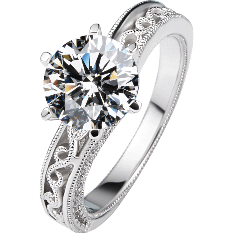 18k金pt950仿真克拉钻戒女银戒指 朱诺赫拉戒指/指环