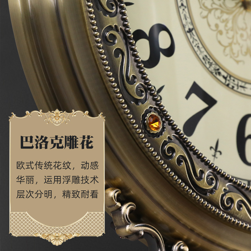 欧式轻奢新款客厅挂钟现代创意简约高端时钟家用艺术装饰挂墙钟表 - 图1