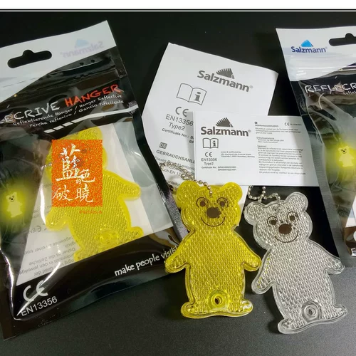 Двусторонная светоотражающая подвеска, беговел, велосипед, с медвежатами, подарок на день рождения