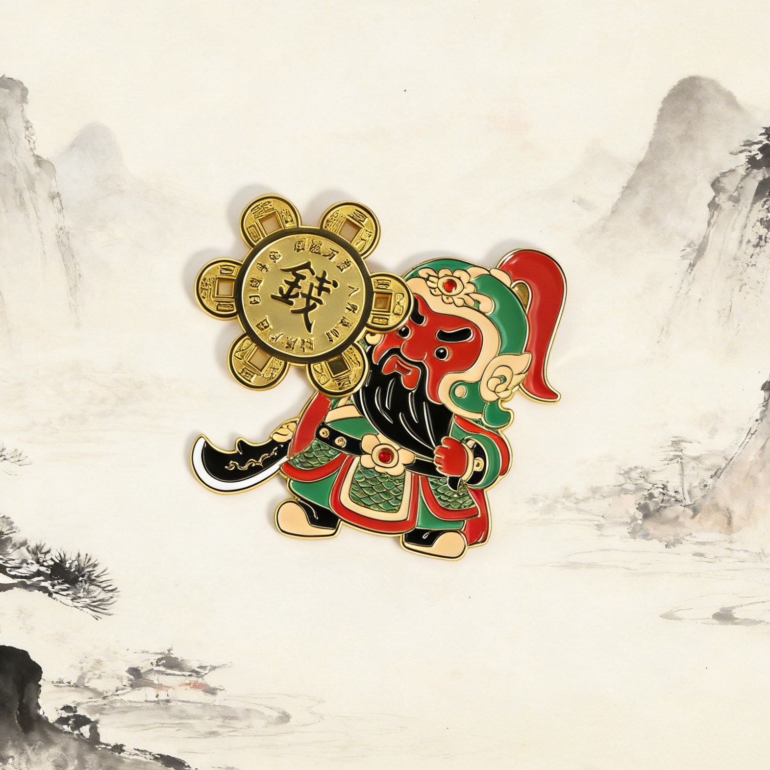 成都武侯祠博物馆招财进宝旋转冰箱贴文创产品旅游纪念品伴手礼