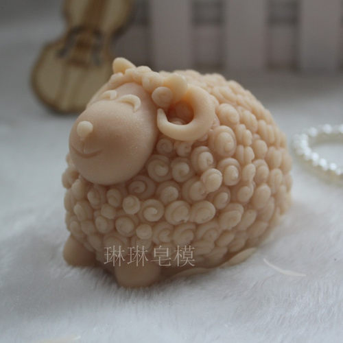 食品级硅胶皂模 手工皂模具 香皂皂模 蜡烛模具 羊皂模zx1003 - 图0