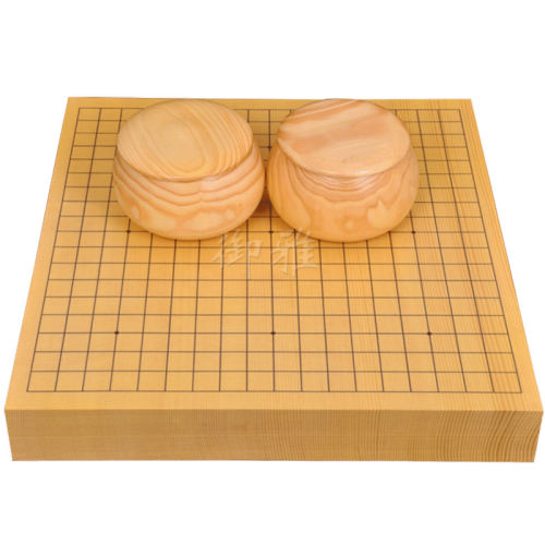御雅新榧木独木围棋棋盘套装天地纹整木实木围棋盘专业比赛围棋盘 - 图0