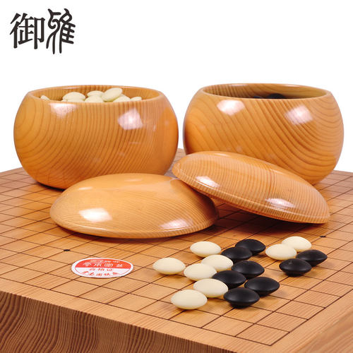 御雅 新榧木围棋棋墩12/15/20cm厚棋盘拼接实木围棋棋桌 炕台棋桌 - 图3