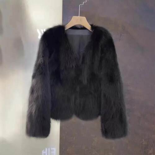 名媛洋气仿貂毛欧货皮毛一体外套女冬2025新款仿水貂绒派克服皮草 - 图2