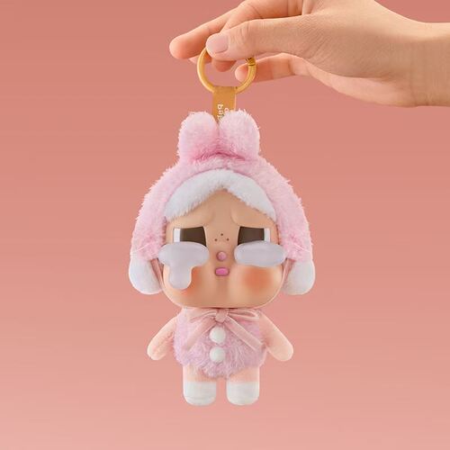 POPMART泡泡玛特CRYBABY眼泪工厂系列哭娃搪胶脸毛绒盲盒挂件包挂 - 图0