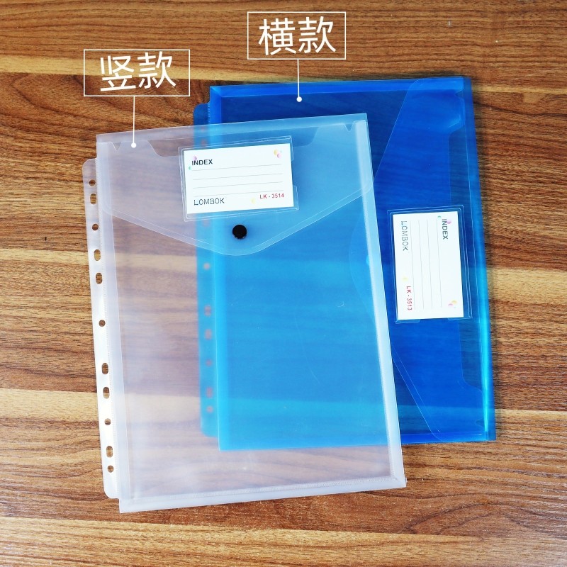 11孔文件袋透明活页插袋纽按扣资料袋大容量文件夹A4纸试卷保护膜,淘宝优惠券,粉丝福利购,淘宝优惠卷