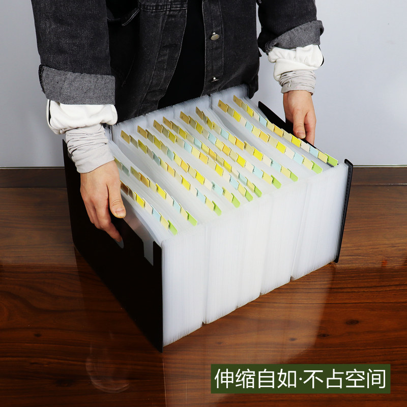 大容量A4文件夹桌面资料整理学生卷子书本收纳盒多层分类插页夹pp_虎窝淘