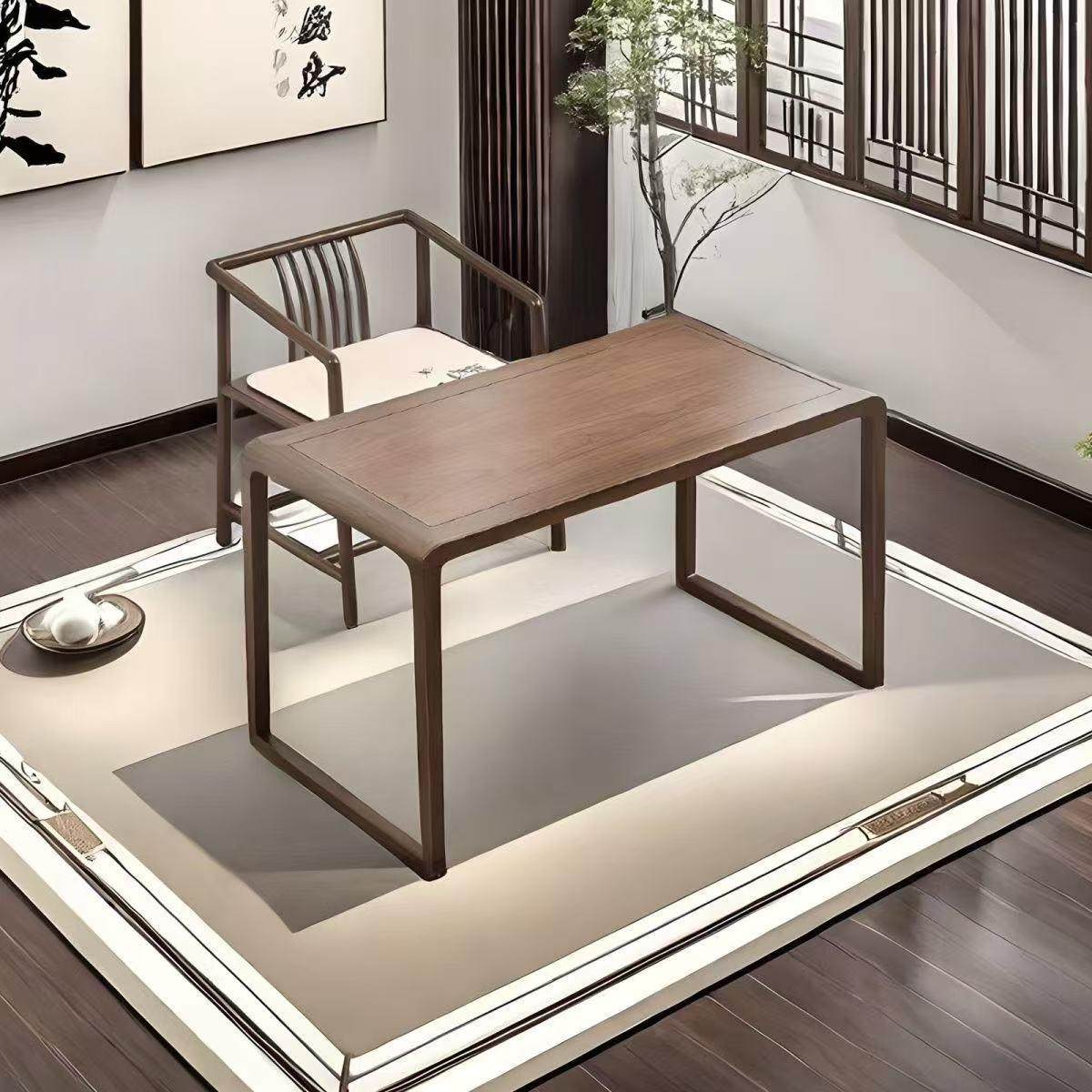 新中式阳台桌老榆木爆款现代仿古胡桃色茶桌小型家用阳台桌椅组合,淘宝优惠券,粉丝福利购,淘宝优惠卷