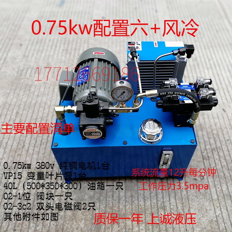 液压系统1.5KW，0.75KW液压站油压机全铜 机床专用 VP20质保一年 - 图0