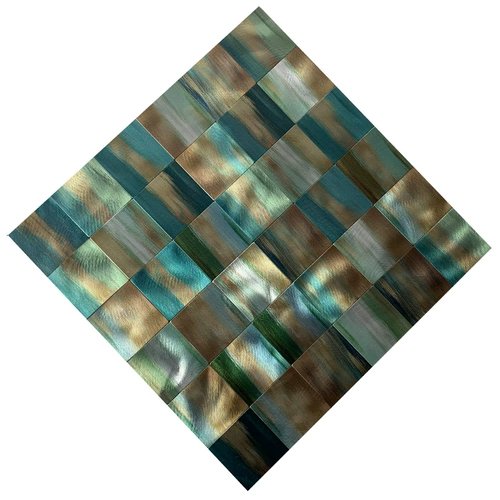 Металлическая мозаика, самоклеющаяся плита на стену