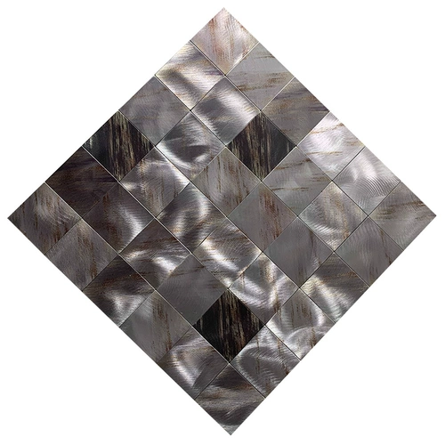 Металлическая мозаика, самоклеющаяся плита на стену